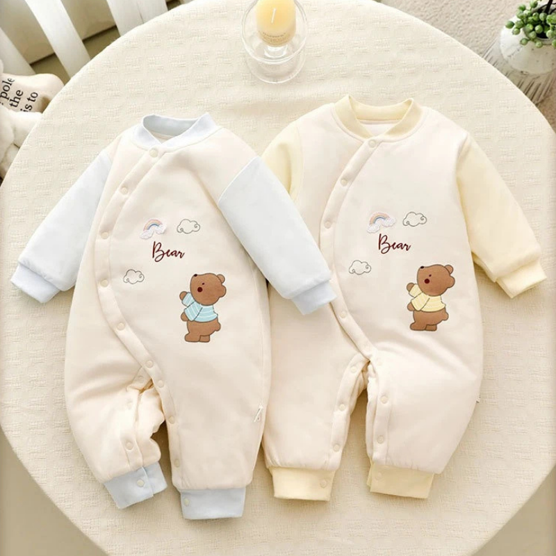 Winter Premium Cotton Romper - Teddy Bear