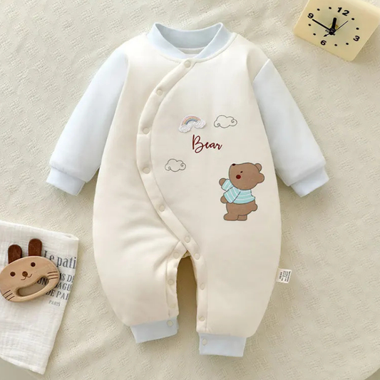 Winter Premium Cotton Romper - Teddy Bear
