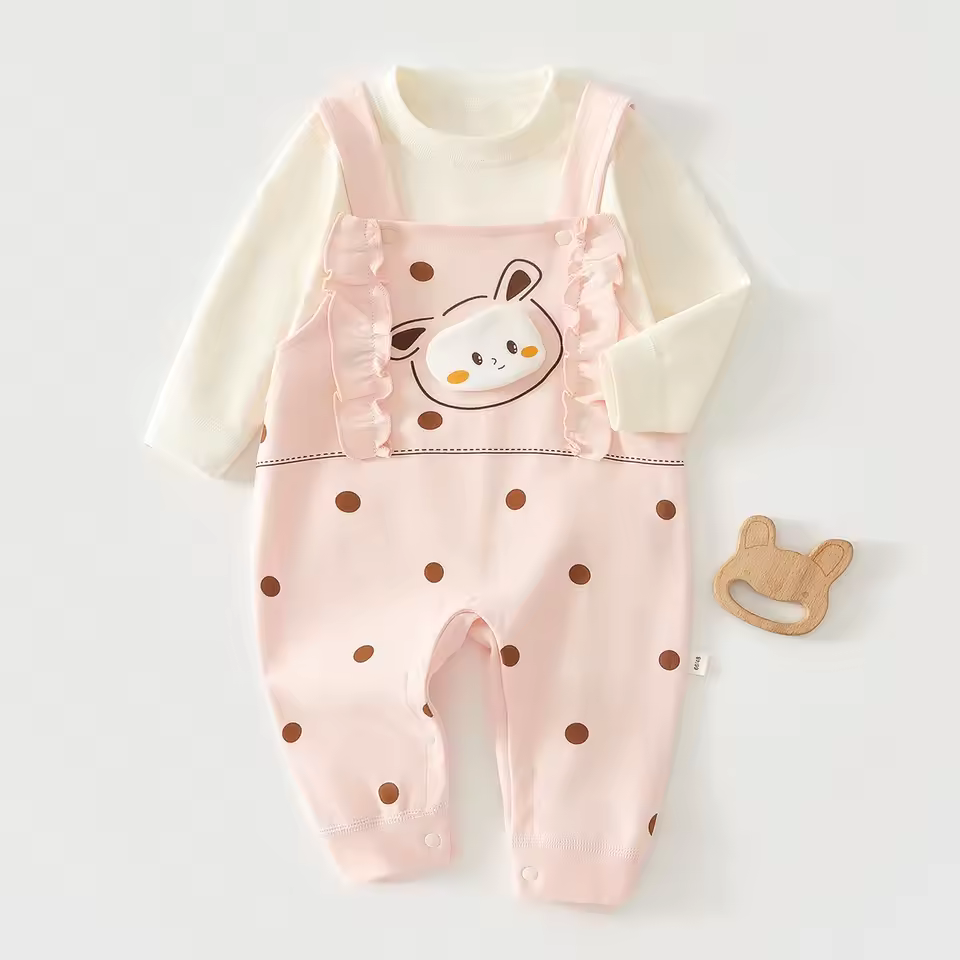 Essential Premium Cotton Baby Overall Set - Graphic Set