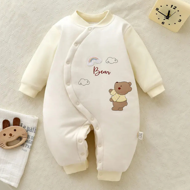 Winter Premium Cotton Romper - Teddy Bear