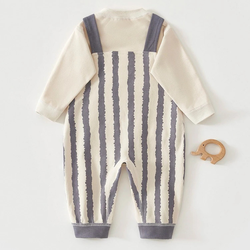 Essential Premium Cotton Baby Overall Set - Graphic Set