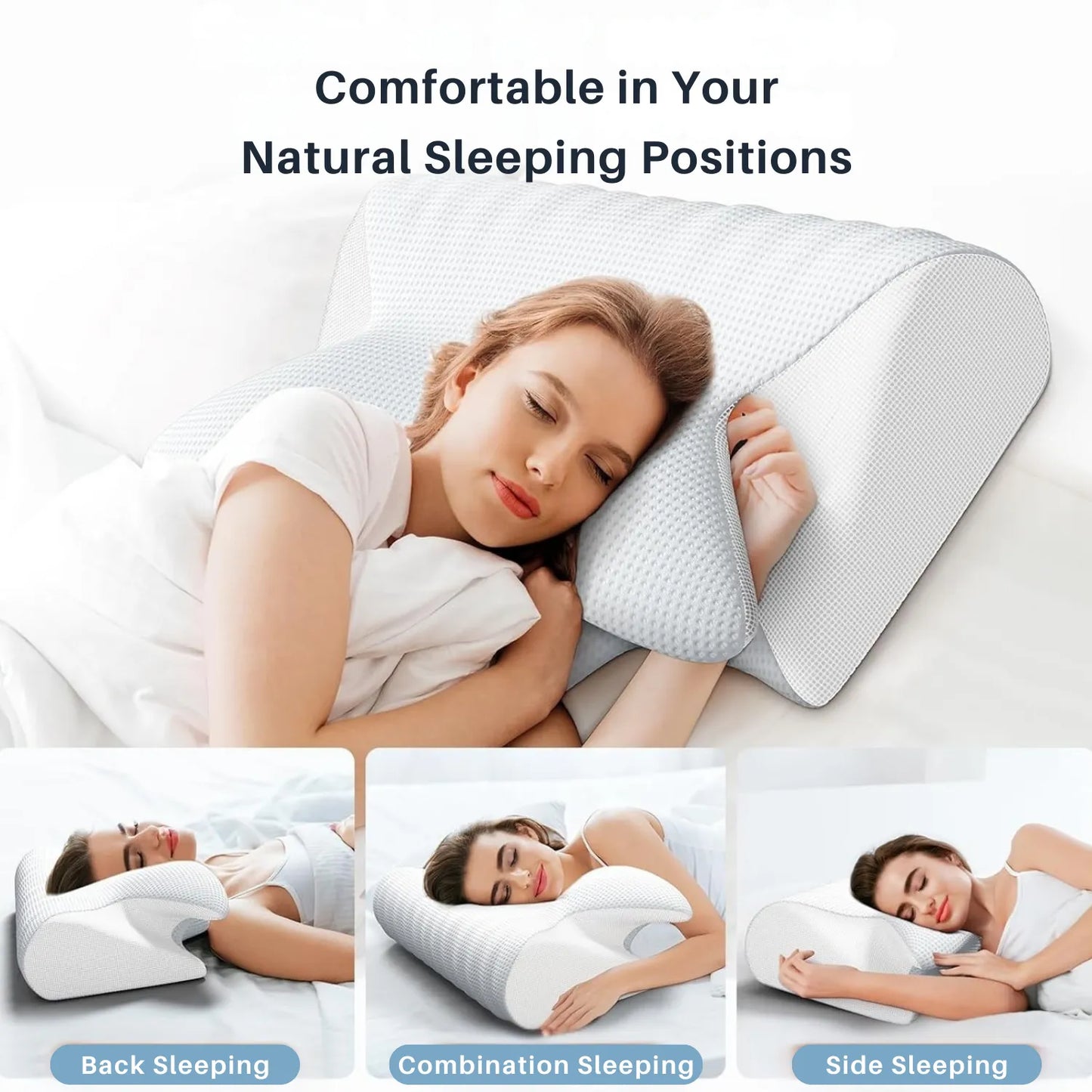 Ergonomic Pillow Designed for All-Night Neck Support
