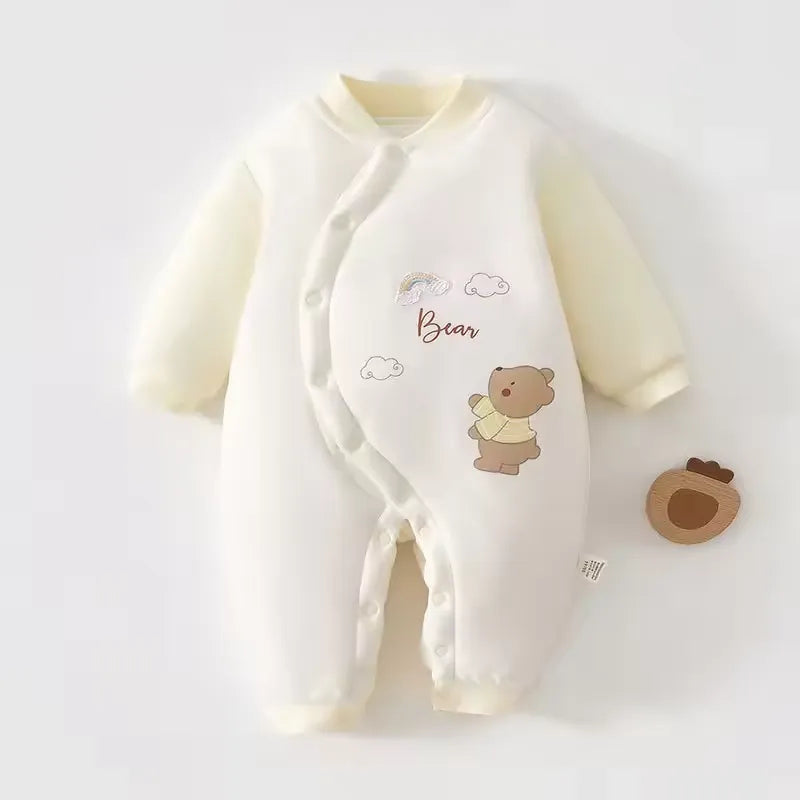 Winter Premium Cotton Romper - Teddy Bear